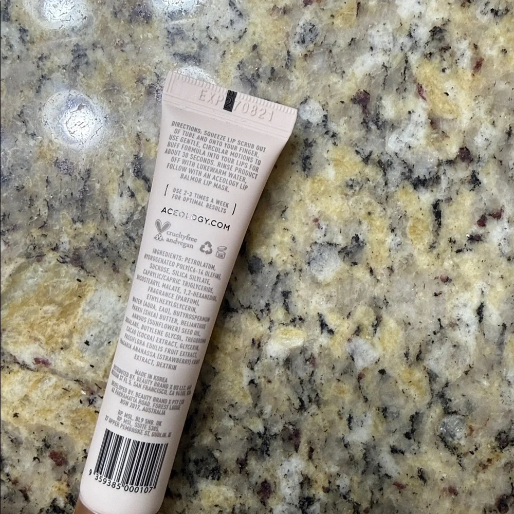 ACEOLOGY Passionfruit Refining Lip Scrub 15g Full Size NEW Sealed